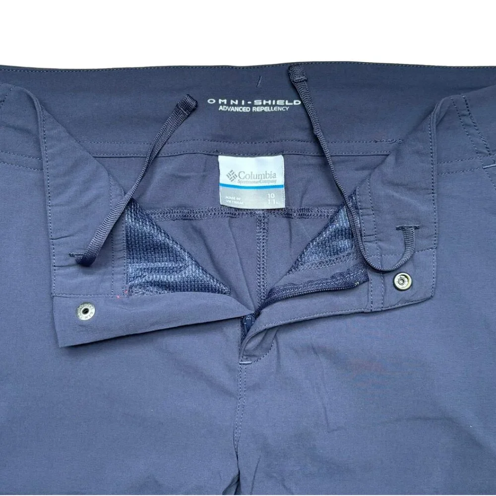 Columbia Women Omni-Shield Blue 11” Inseam Hiking Outdoor Pockets Shorts Size 10 - Picture 7 of 7